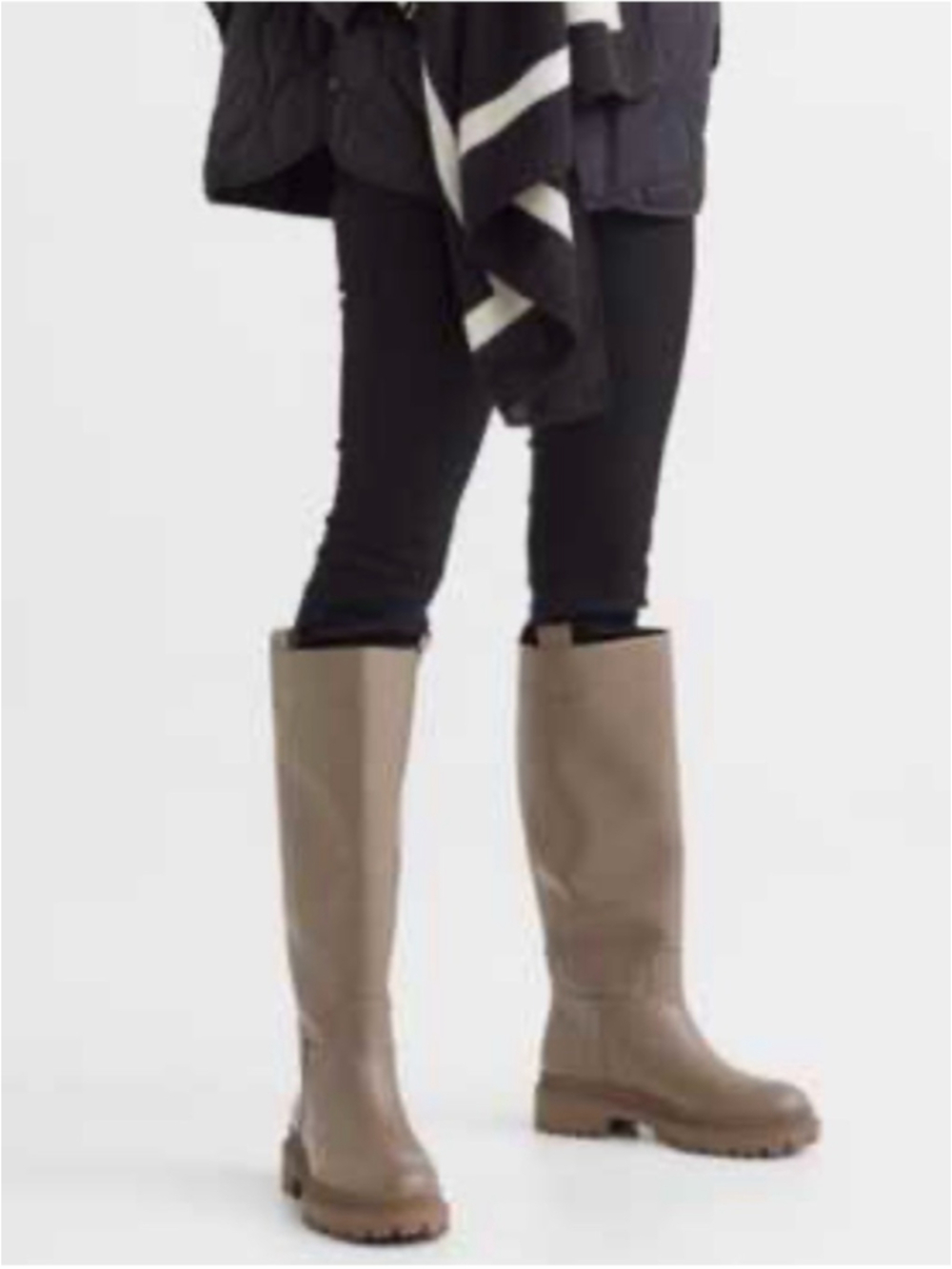 H&M Tall Chunky Waterproof Boot - Taupe